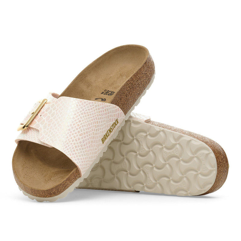 Catalina Cushion Buckle Synthétique Shiny Snake Cream